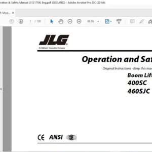 JLG Boom Lift Model 400SC 460SJC Operation & Safety Manual (3121704) - PDF DOWNLOAD Eng