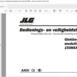 JLG Giekhoogwerkermodellen 150HAX Bedienings- En Veiligheidshandleiding - PDF DOWNLOAD dutch