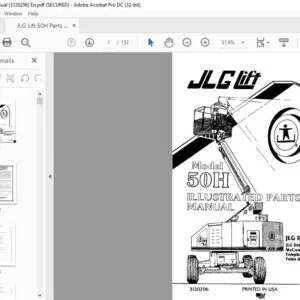 JLG Lift 50H Parts Manual (3120296) - PDF DOWNLOAD (Eng)