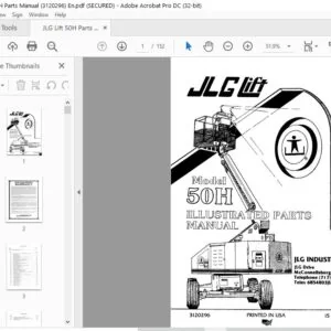 JLG Lift 50H Parts Manual (3120296) PDF -DOWNLOAD En
