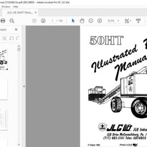 JLG Lift 50HT Parts Manual (3120289)  - PDF DOWNLOAD (Eng)