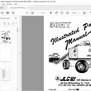 JLG Lift 50HT Parts Manual (3120289) PDF -DOWNLOAD En