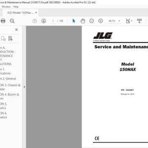 JLG Model 150Hax Service & Maintenance Manual (3120817) - PDF DOWNLOAD En