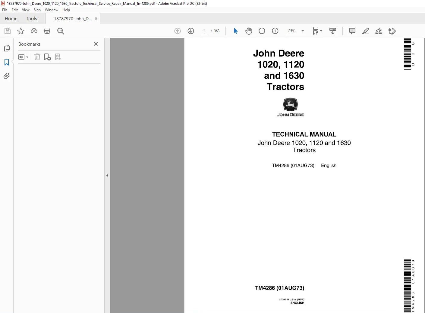 John Deere 1020 1120 & 1630 Tractors Technical Repair Manual - PDF DOWNLOAD - Image 4