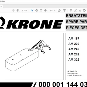 KRONE AM 167 AM 202 AM 242 AM 282 AM 322 SPARE PARTS MANUAL  -  PDF DOWNLOAD