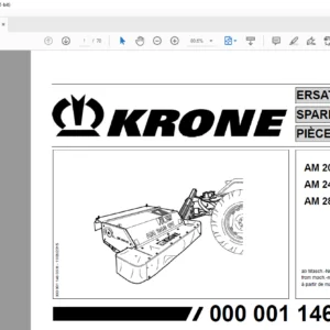 KRONE AM 203 CV AM 243 CV AM 283 CV Float SPARE PARTS MANUAL - PDF DOWNLOAD
