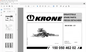 KRONE BIG M 500-CV SPARE PARTS MANUAL - PDF DOWNLOAD