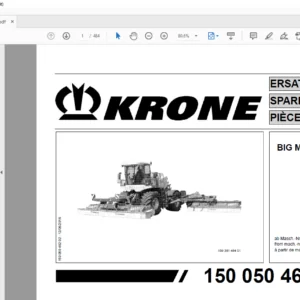 KRONE BIG M 500-CV SPARE PARTS MANUAL - PDF DOWNLOAD
