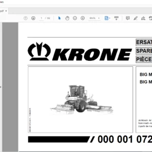 KRONE BIG M II-CV BIG M II-CRI SPARE PARTS MANUAL - PDF DOWNLOAD