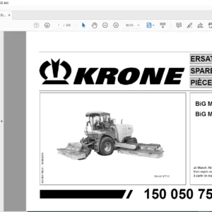 KRONE BIG M 420 CV CAT BIG M 420 CRI CAT SPARE PARTS MANUAL - PDF DOWNLOAD