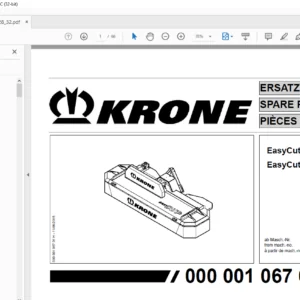 KRONE EasyCut 28 32 SPARE PARTS MANUAL - PDF DOWNLOAD