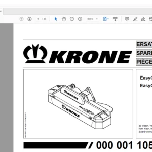 KRONE EasyCut 28 P 32 P SPARE PARTS MANUAL - PDF DOWNLOAD