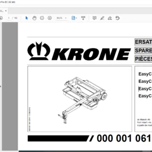 KRONE EasyCut 2800 CV 3200 CV 2800 CRI 3200 CRI PARTS MANUAL - PDF DOWNLOAD
