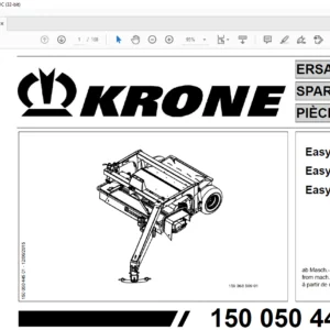 KRONE EasyCut 2801 CV 3201 CV 3600 CV SPARE PARTS MANUAL -PDF  DOWNLOAD
