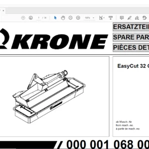 KRONE EasyCut 32 CV SPARE PARTS MANUAL - PDF DOWNLOAD