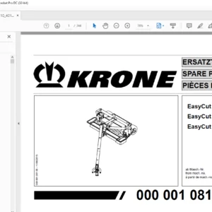 KRONE EasyCut 4013 CV 3210 CV 3210 CRI PARTS MANUAL  -  PDF DOWNLOAD