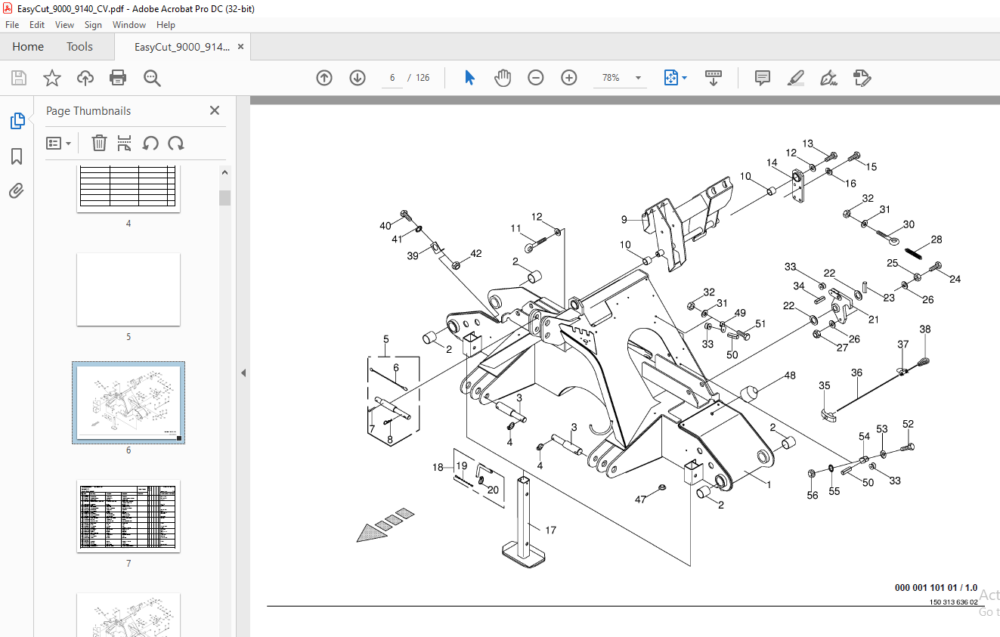 Krone Easycut Cv Cv Spare Parts Manual Pdf Download Heydownloads Manual Downloads