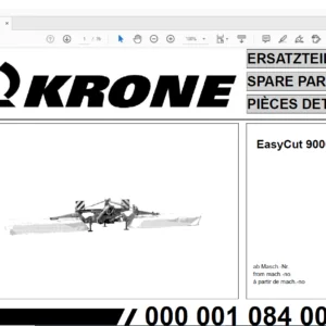 KRONE EasyCut 9000 SPARE PARTS MANUAL - PDF DOWNLOAD