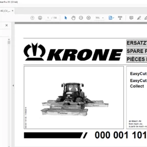 KRONE EasyCut 9140 CV 9140 CV Collect SPARE PARTS MANUAL - PDF DOWNLOAD