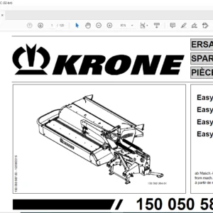 KRONE EasyCut R 280 CV R 280 CR R 320 CV R 320 CR SPARE PARTS MANUAL  - PDF DOWNLOAD