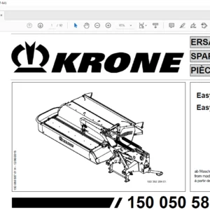 KRONE EasyCut R 280 CV R 320 CV SPARE PARTS MANUAL  - PDF DOWNLOAD