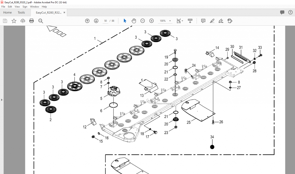 KRONE EasyCut R 280 EasyCut R 320 PARTS MANUAL - PDF DOWNLOAD ...