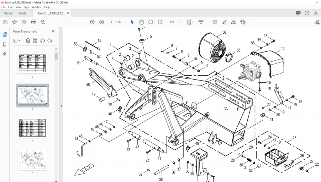 KRONE EasyCut R 280 R 320 SPARE PARTS MANUAL - PDF DOWNLOAD ...