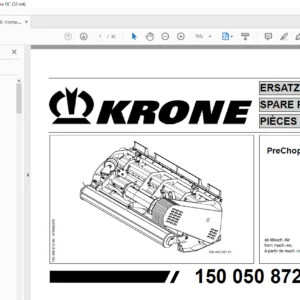 KRONE PreChop X-treme SPARE PARTS MANUAL - PDF DOWNLOAD