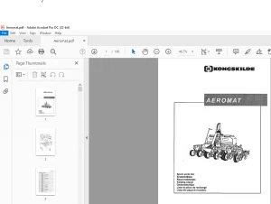 Kongskilde Aeromat Spare Parts List Manual - PDF DOWNLOAD