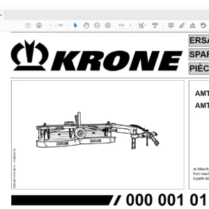 Krone AMT 4000 CV 5000 CV Spare Parts Manual - PDF DOWNLOAD