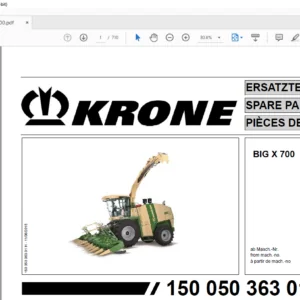Krone BIG X 700 Spare Parts Manual  - PDF DOWNLOAD