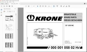 Krone CP 1250 Spare Parts Manual  - PDF DOWNLOAD