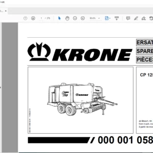 Krone CP 1250 Spare Parts Manual  - PDF DOWNLOAD