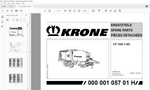 Krone CP 1500 V MC Spare Parts Manual - PDF DOWNLAOD