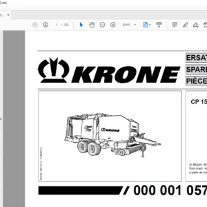 Krone CP 1500 V MC Spare Parts Manual - PDF DOWNLAOD