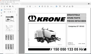 Krone Comprima CF 155 XC Spare Parts Manual - PDF DOWNLOAD