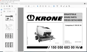 Krone Comprima V 150 XC Xt Spare Parts Manual - PDF DOWNLOAD