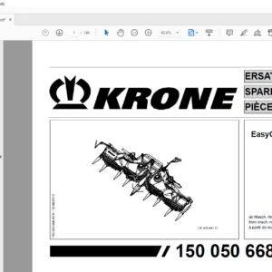 Krone EasyCollect 603 S Spare Parts Manual - PDF DOWNLOAD