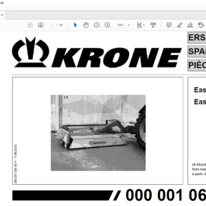 Krone EasyCut 270 CV EasyCut 320 CV Spare Parts Manual - PDF DOWNLOAD