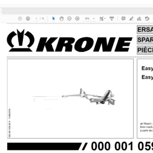 Krone EasyCut 280 320 Spare Parts Manual  - PDF DOWNLOAD