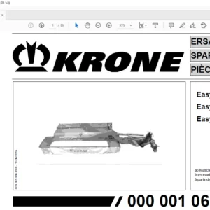 Krone EasyCut 280 CV EasyCut 320 CV EasyCut 280 CRI Spare Parts Manual - PDF DOWNLOAD