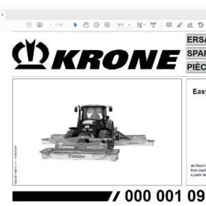 Krone EasyCut 8000 CV Spare Parts Manual - PDF DOWNLOAD