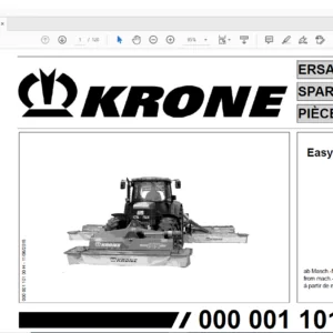 Krone EasyCut 9000 CV Spare Parts Manual  - PDF DOWNLOAD