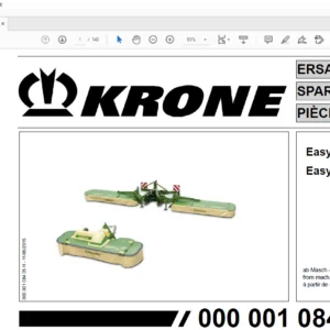 Krone EasyCut 9140 Shift EasyCut B 970 Spare Parts Manual - PDF DOWNLOAD