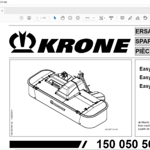 Krone EasyCut F 280 F 320 F 360 Spare Parts Manual - PDF DOWNLOAD