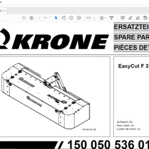 Krone EasyCut F 320 M Spare Parts Manual - PDF DOWNLOAD