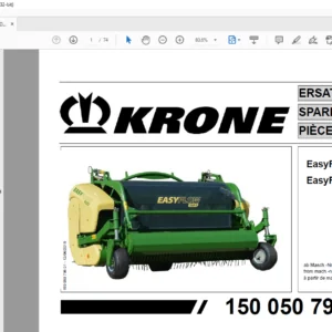 Krone EasyFlow 300 S EasyFlow 380 S Spare Parts Manual - PDF DOWNLOAD