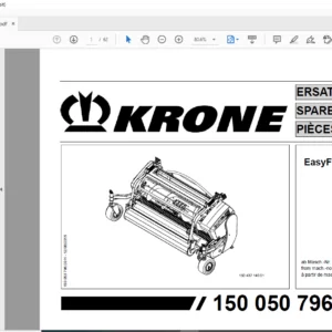 Krone EasyFlow 300 S Spare Parts Manual- PDF DOWNLOAD