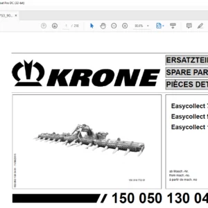 Krone Easycollect 753 903 1053 Spare Parts Manual - PDF DOWNLOAD