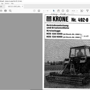 Krone KES 120/3000 KES 120/4000 Ersatzteilliste - PDF DOWNLOAD